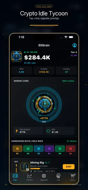 BitBrain Crypto Tycoon screenshot 1