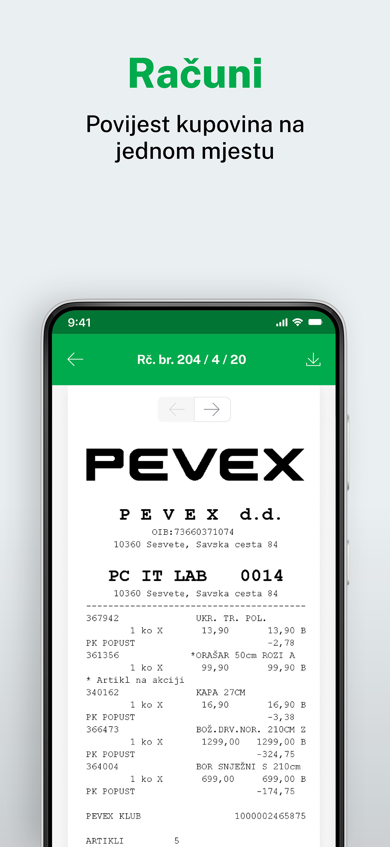 PEVEX aplikacija za kupce screenshot 5