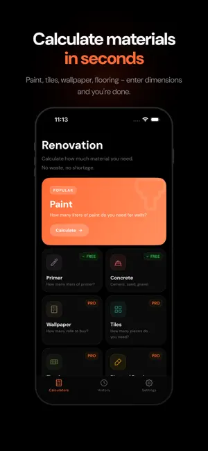 Renovio - Renovation Calc screenshot 1