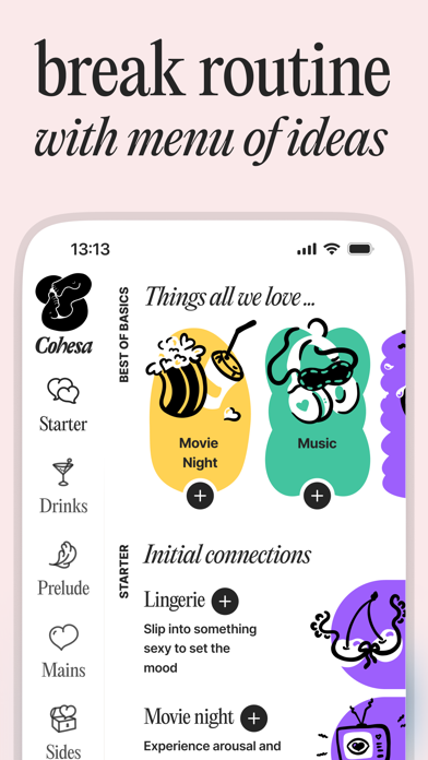 Cohesa: Sex Menu & Date Ideas Screenshot