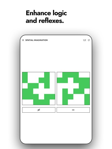 Reaction training. iPad screenshot