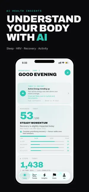AI Health Insights: HRV Sleep screenshot 1