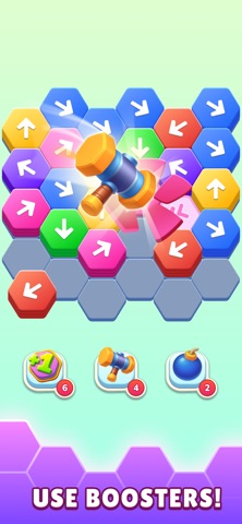 Hexa Tap Away Puzzle iPhone screenshot
