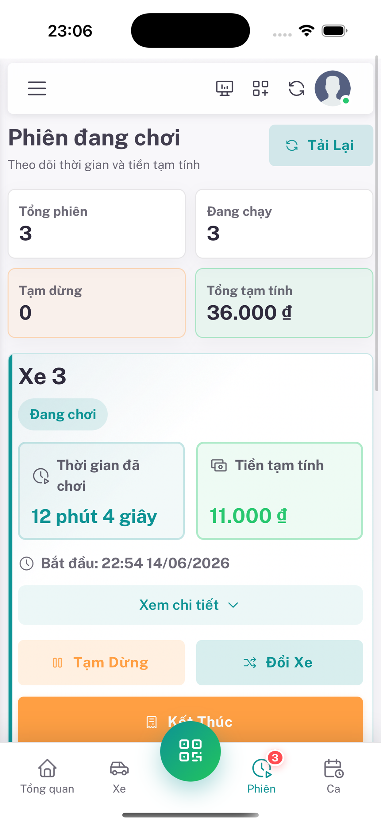 Giờ Chơi: Quản lý giờ thuê xe screenshot 2