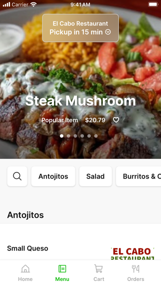 El Cabo Restaurant iPhone screenshot 2 - Food & Drink app