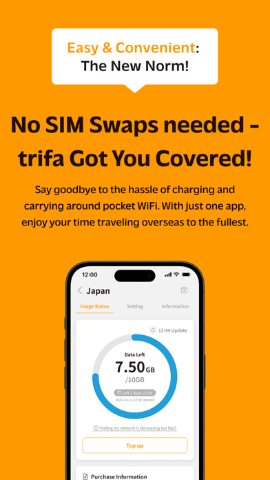 trifa - Travel eSIM Store App Screenshot