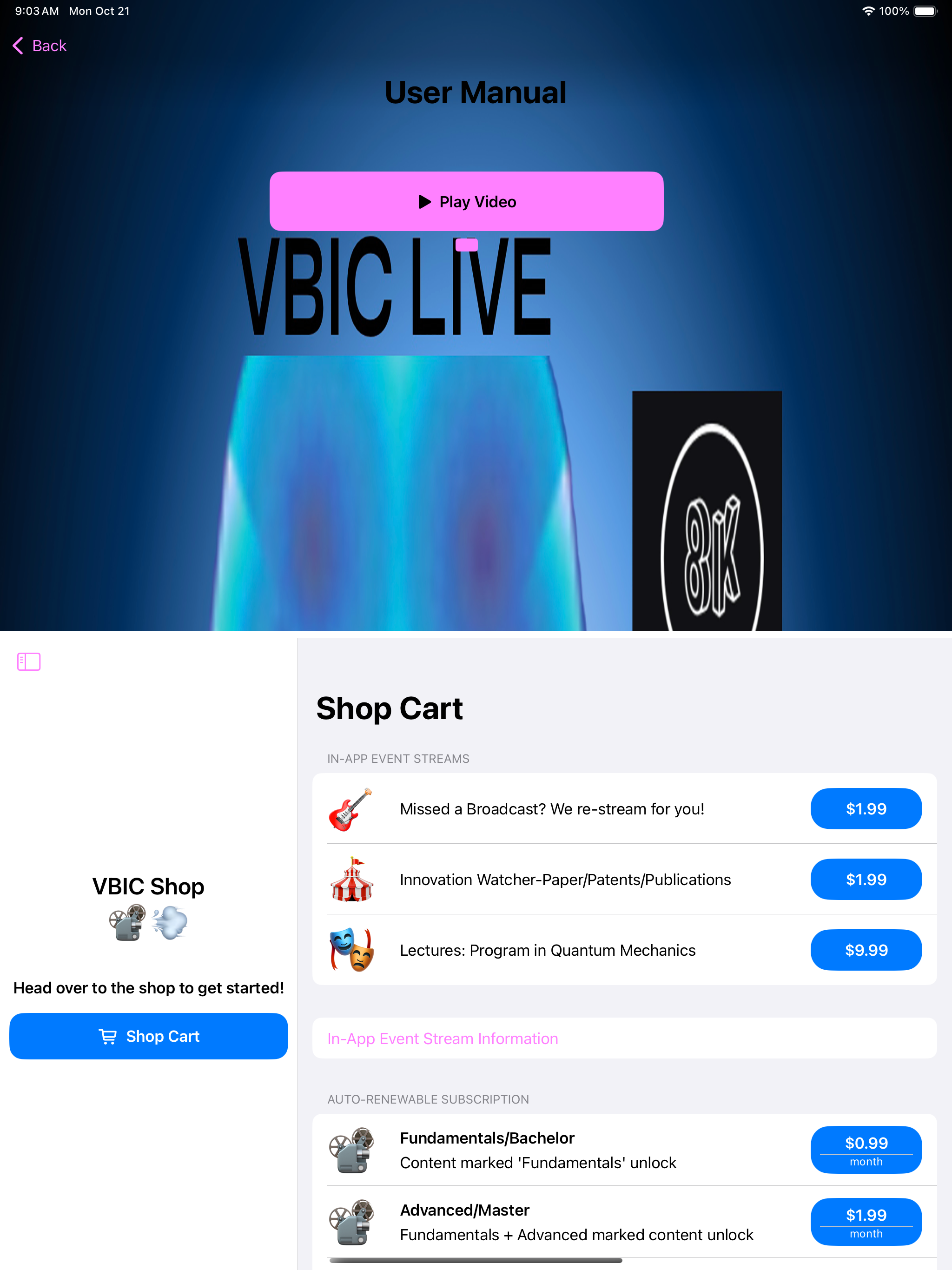 VBIC Science Channel