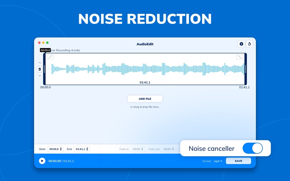 #5. AUDIOEDIT - Cut, Merge & Trim (macOS) Podle: Inline Solutions s.r.o.