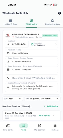 TradoCell Wholesale Tool screenshot 3