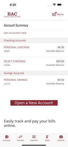 BAC Digital Banking Screenshot 3 of 6