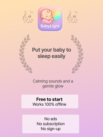 Baby Sleep Sounds & Lights iPad screenshot