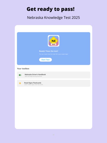 Nebraska DMV Permit Test + iPad screenshot