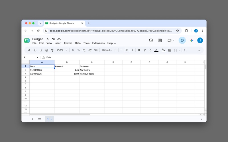 Open in Sheets screenshot 3