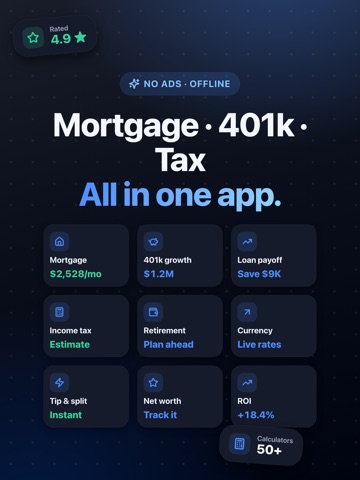 Financial Calculator: Mortgage iPad screenshot