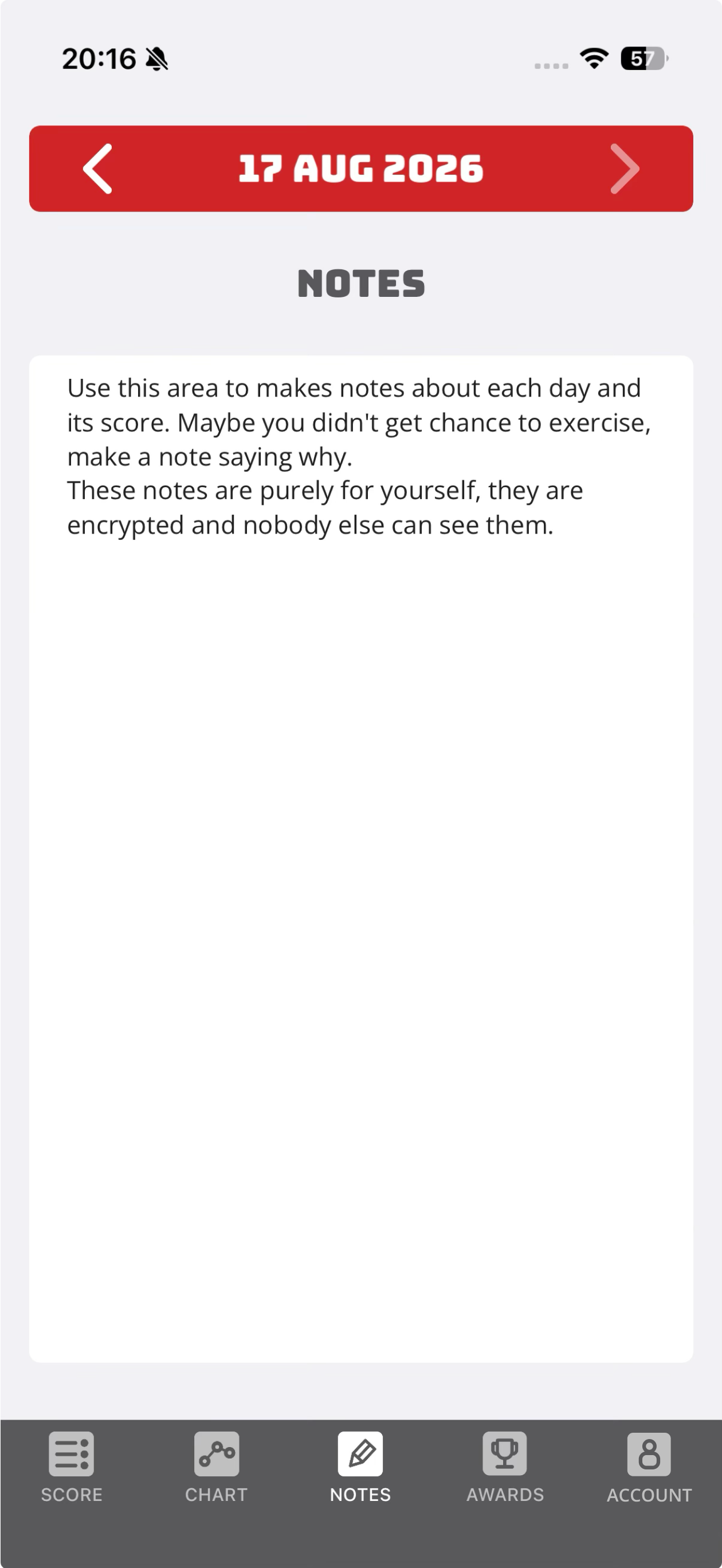 Biorhythms.Exercise.Nutrition. screenshot 5