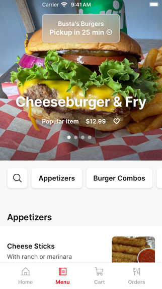 Busta's Burgers iPhone screenshot 2 - Food & Drink app