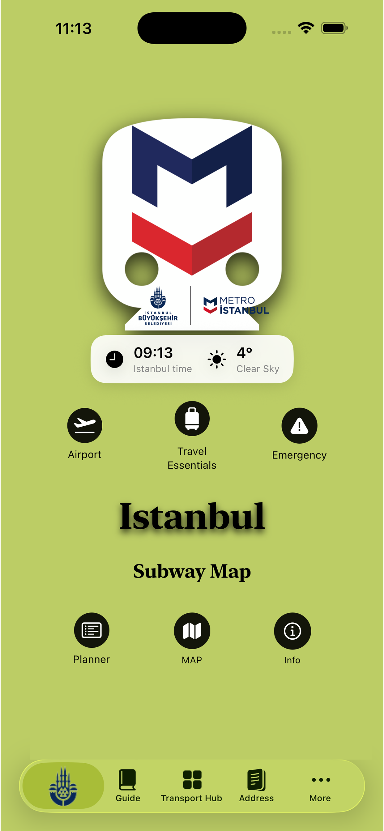 Istanbul Subway Map