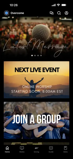 Overcome Church screenshot 1