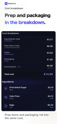 Recipe Costing - BakeCost Screenshot 2 of 6