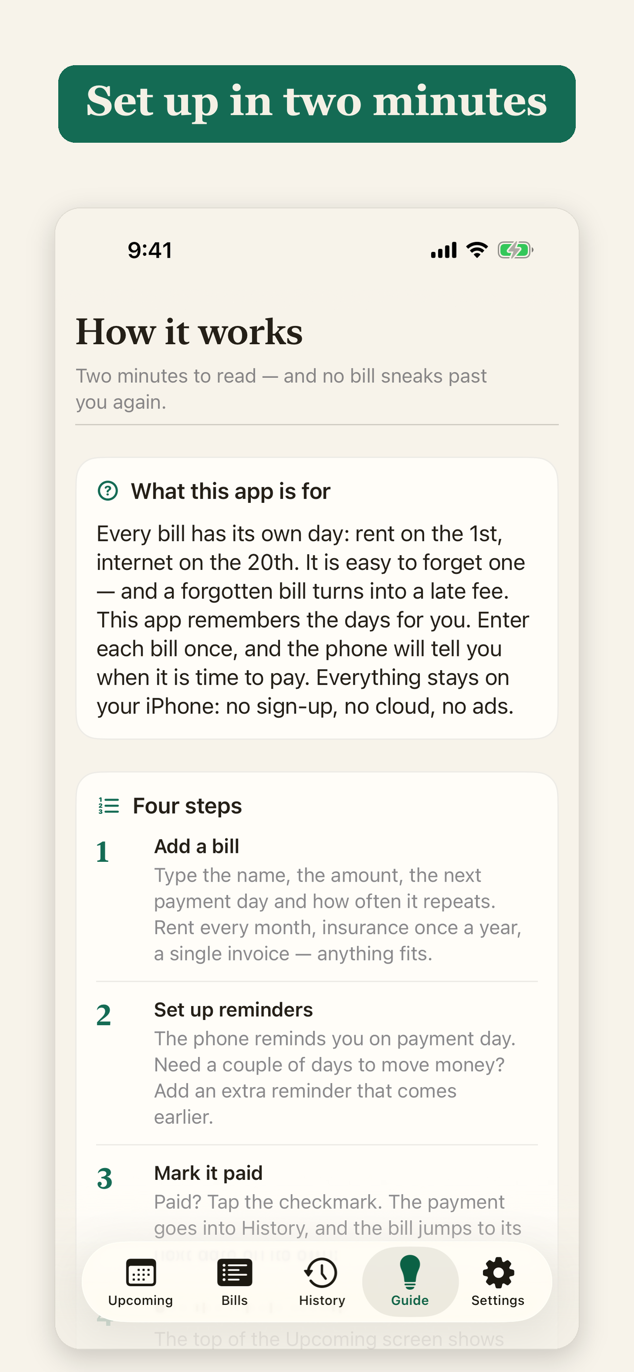 Bill Reminder XL — Organizer screenshot 6
