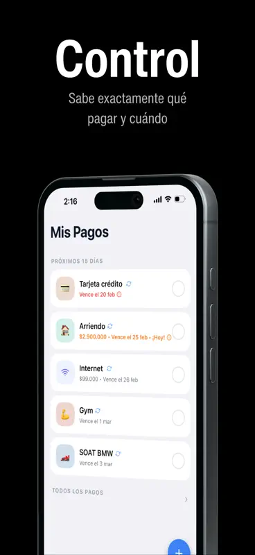 OnDue: Recordatorio Pagos screenshot 2 of 6