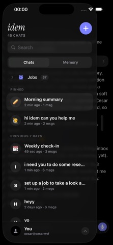 idem — personal AI agent Screenshot 1 of 3