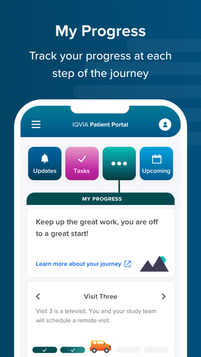 IQVIA Patient Portal Screenshot
