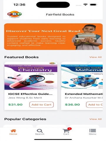 Fairfield Books iPad screenshot