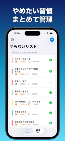 ヤメログ - やめる習慣記録 のスクリーンショット