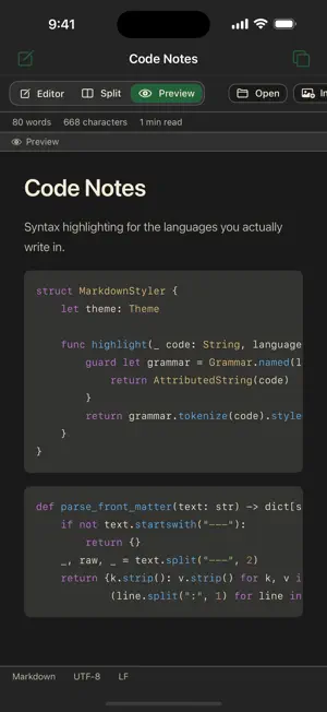 Mori - Markdown Editor screenshot 2