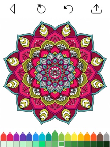 Mandala Coloring Pages Games iPad screenshot