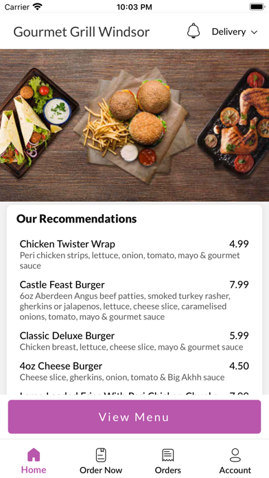 Gourmet Grill Windsor. Screenshot