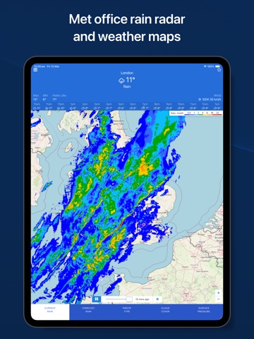 UK Weather Radar - Live Maps iPad screenshot 1