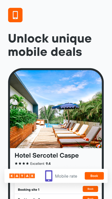 KAYAK: Flights, Hotels & Cars iPhone screenshot