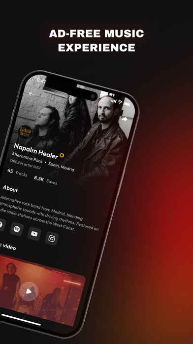 ORE.FM: Underground Metal iPhone screenshot 3 - Music app