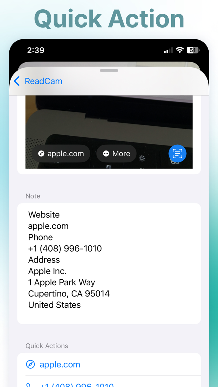 ReadCam Camera Text Note OCR