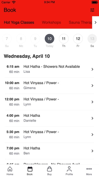 Hot Yoga Experience Screenshot