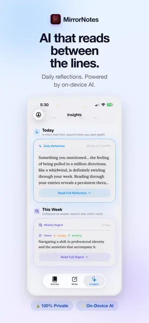 MirrorNotes: AI Journal, Diary screenshot 2