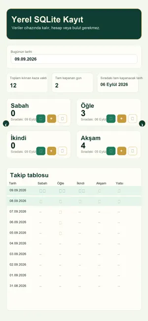 Kaza Namazı Takip screenshot 3
