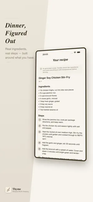 Thyme — Recipes Worth Keeping screenshot 2