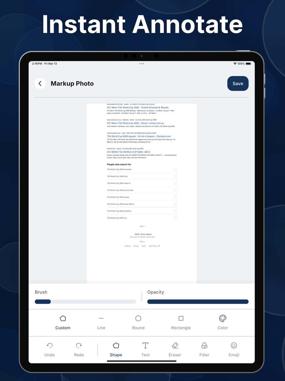 iPad screenshot