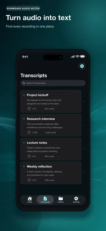 SonWeave Notes - Voice to Text screenshot 5 of 8