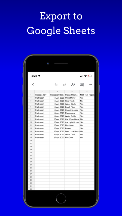Google Sheets,MS Excel AI Form Screenshot