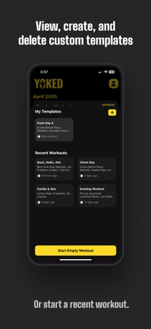 Yoked: Workout Tracker Gym Log Screenshot 2 of 6