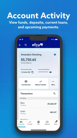 EFCU Financial Mobile Banking screenshot 3