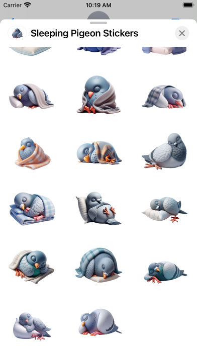 Screenshot #3 pour Sleeping Pigeon Stickers