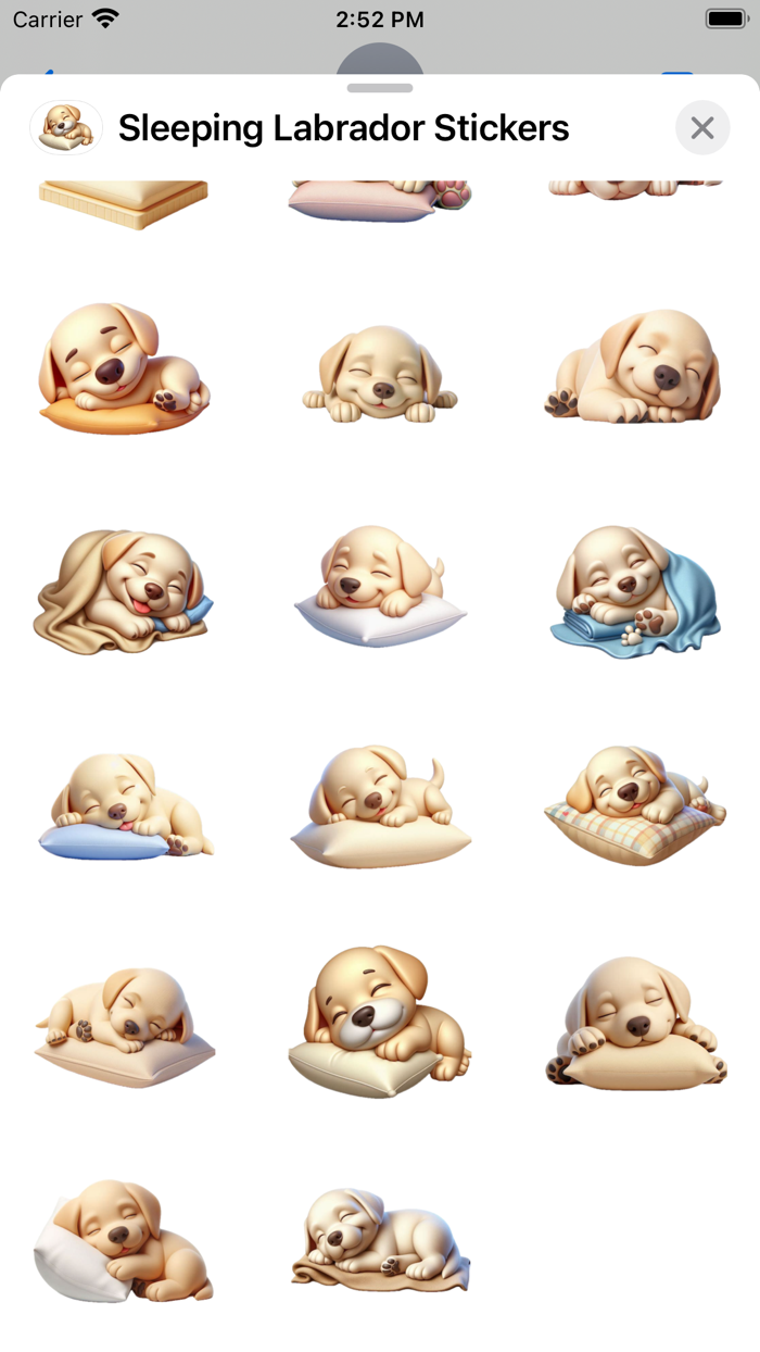 Sleeping Labrador Stickers