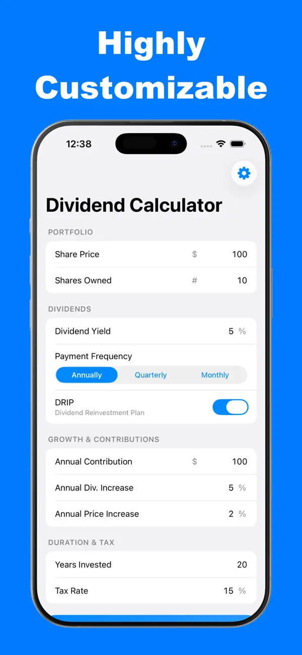 Screenshot #1 pour Dividend Calculator