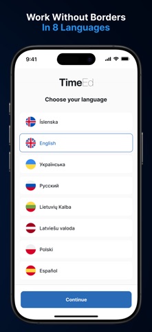 TimeEd tímaskráningakerfi screenshot