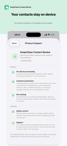 SwipeClean Contact Review Screenshot 5 of 7